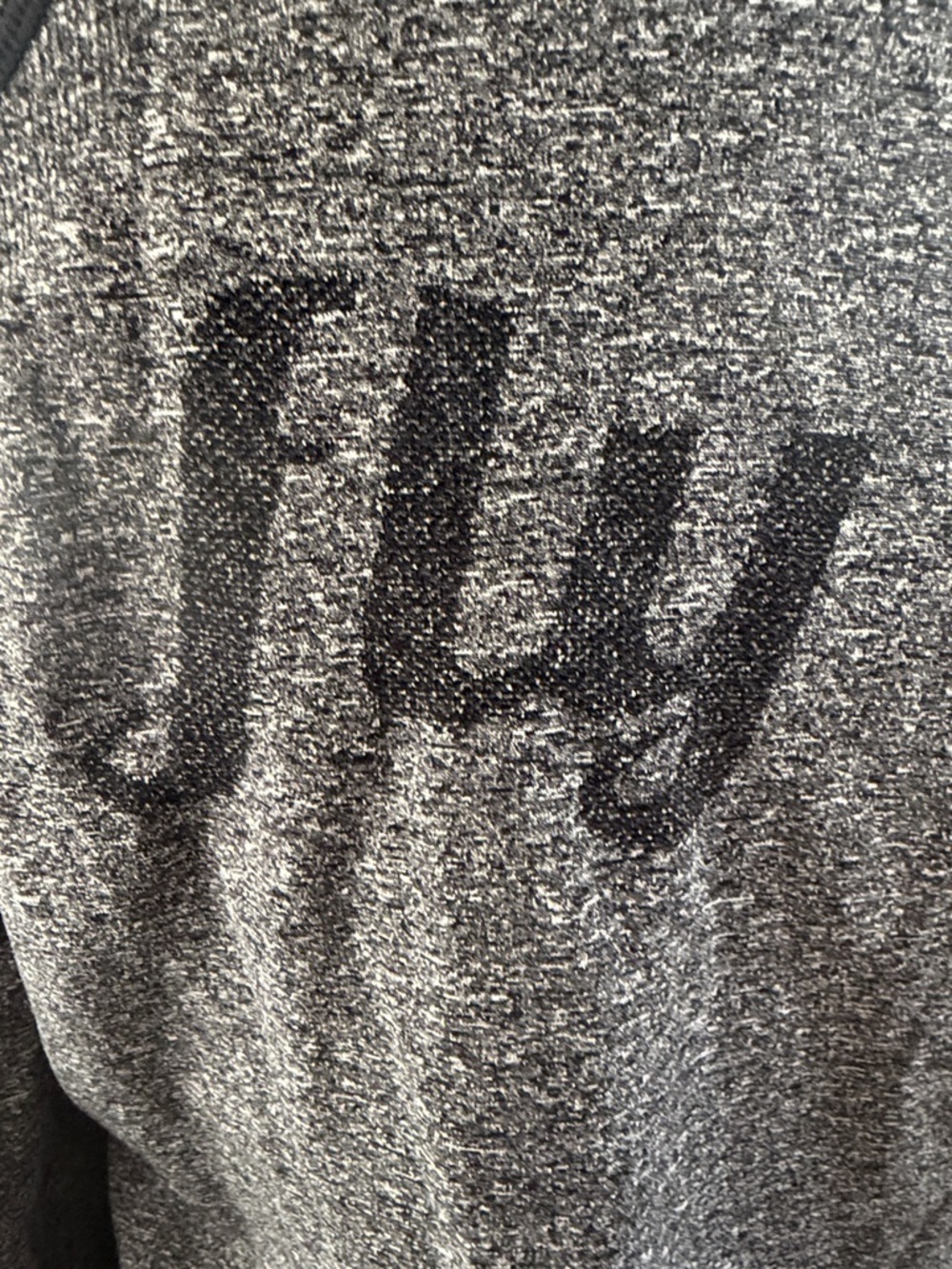 oiselle Charcoal Grey Long-Sleeve Tee with Bird Silhouette Print - Picture 4 of 8